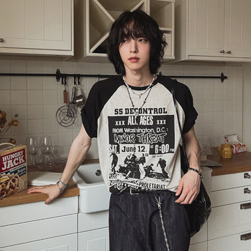 Age Raglan overfit short sleeve t-shirt
